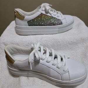 Nine West, Womens Rainbow Sparkle Sneakers, Size 7*EUC*LIKE NEW*